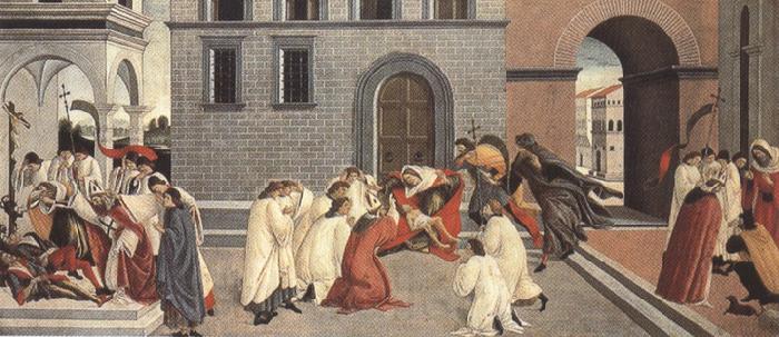 Sandro Botticelli Three miracles of St Zanobius (mk36) Norge oil painting art